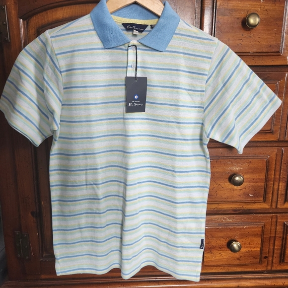 Ben Sherman Other - Ben Sherman NWT Striped Polo Short Sleeves Shirt Large 14/16
